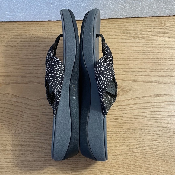 Clarks Cloudstepper Sandal Aria Glison Flip Flop Women 8 Navy Polka Dots Slide - Picture 5 of 8